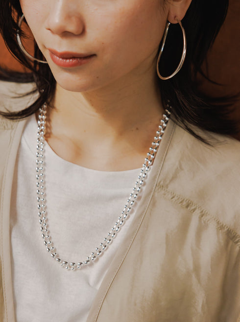 BIGフープ&チェーン2WAYピアス /0053-415SH
